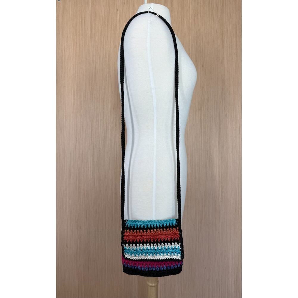 The Sak Crochet Stripe Crossbody Purse Inner Pockets Bohemian - Picture 2 of 10